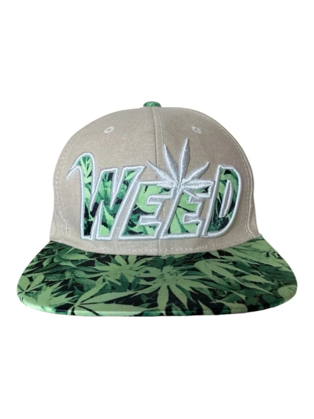 Pit Bull Premium 420 Marijuana Leaf Snapback Hat Adjustable Camo Brim NWOT